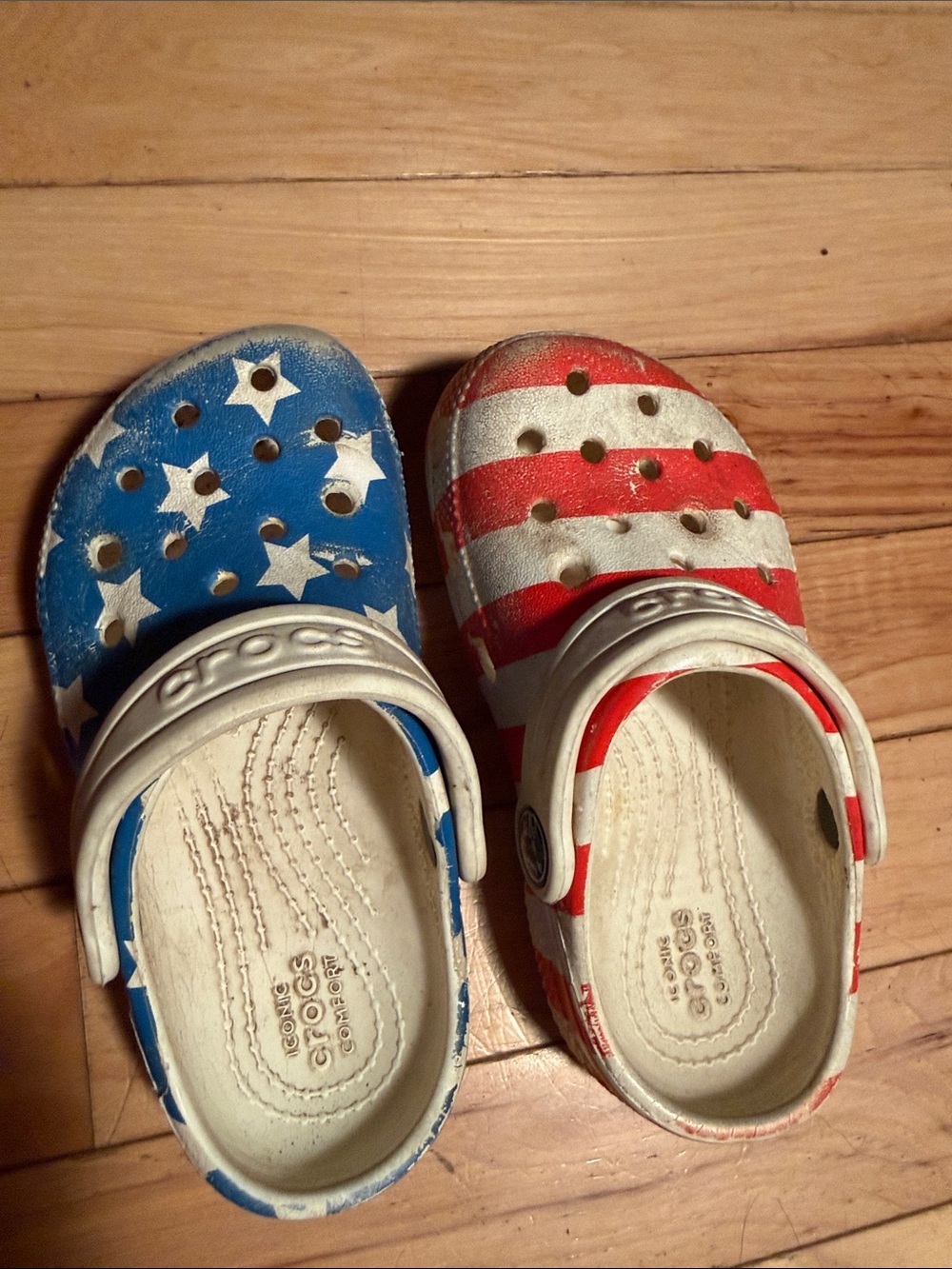 CROCS Kids' Star & Stripe Clogs in Red, White & Blue